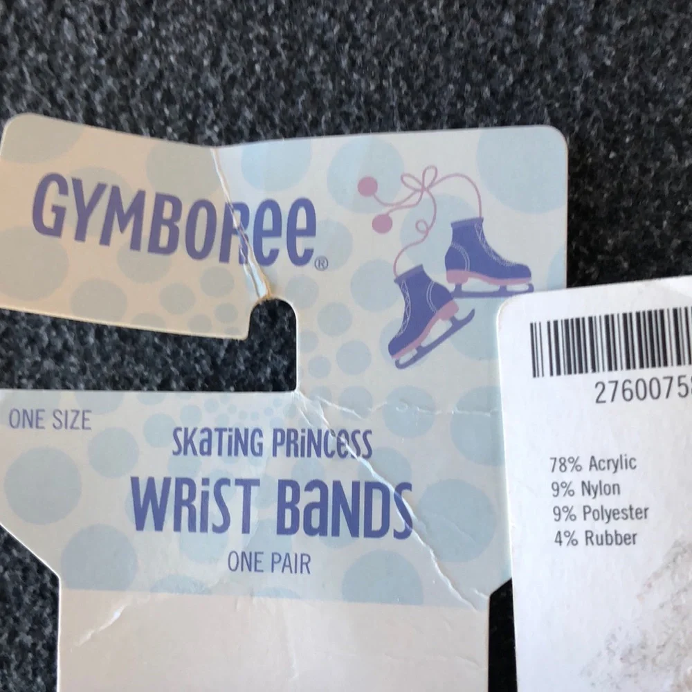 Gymboree Girls Skating Princess Ice Skating Wristbands 2 Pairs Size OS